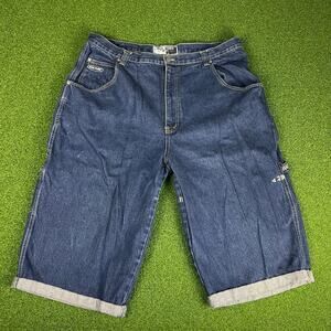 Vintage Y2K Culture Jeans Denim Cuffed Jorts Skater Cargo Carpenter Shorts Sz 44
